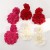 E Chiffon big flowers earrings  temperament elegant exaggerating sweet Earring