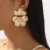 E fashion geometry flowers retro elegant lady ear stud earringsins wind temperament Earring