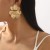 E fashion geometry flowers retro elegant lady ear stud earringsins wind temperament Earring