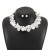 creative gorgeous banquet imitate Pearl short style lady ear stud necklace set