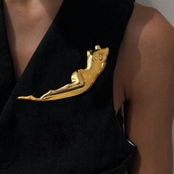 stainless steel surface brooch woman  samll high Suit