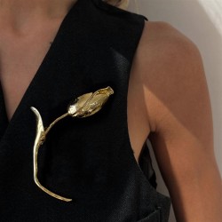 atmospheric tulip flower brooch temperament woman