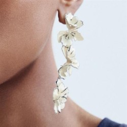 E flowers earrings woman Bohemian style multilayer Alloy flowers earring Earri..