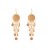 occidental style Metal wind frosting sequin Round hollow tassel earrings long style temperament samll Earring
