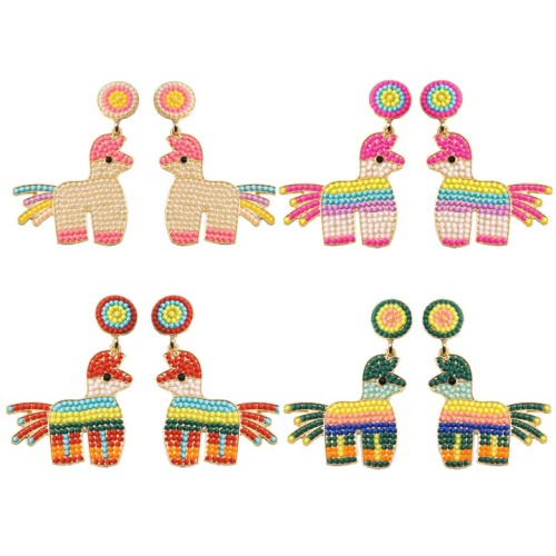 rainbow samll ear stud woman series personality head lovely Alloy earrings brief fashion Earring