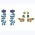 rainbow samll ear stud woman series personality head lovely Alloy earrings brief fashion Earring