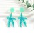 occidental style summer beach Acrylic starfish earrings blue fashion exaggerating geometry pattern resin Earring