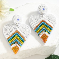 summer day ethnic style love beads earrings Bohemian style samll high earringi..
