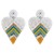 summer day ethnic style love beads earrings Bohemian style samll high earringins wind personality Earring