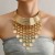 occidental style fashion punk Metal exaggerating pattern Collar  exaggerating tassel