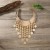 occidental style fashion punk Metal exaggerating pattern Collar  exaggerating tassel