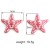 occidental style new Alloy enamel print starfish earrings all-Purpose medium wind Five-pointed star ear stud