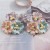 ins wind samll occidental style earrings geometry flowers ear stud woman Alloy enamel diamond flowers gold Earring