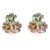 ins wind samll occidental style earrings geometry flowers ear stud woman Alloy enamel diamond flowers gold Earring