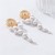 occidental style imitate Pearl medium Pearl hollow tassel multilayer earrings fashion Bohemian style