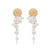 occidental style imitate Pearl medium Pearl hollow tassel multilayer earrings fashion Bohemian style