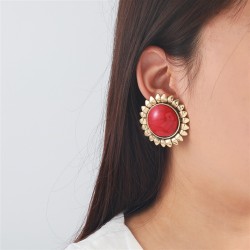 retro turquoise pattern earrings lady fashion summer beach samll brief style