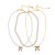 handmade establishment Alloy bow necklace earrings Bohemia beach summer