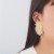 occidental style exaggerating asymmetry Metal ear stud pattern wind geometry samll style