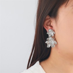 occidental style exaggerating retro multilayer flowers earrings samll earring ..