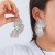 occidental style Metal diamond flowers petal ear stud fashion wind hollow earrings lady