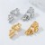 occidental style exaggerating Irregular woman fashion earrings MetalI personality petal