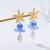 occidental style exaggerating wind imitate Pearl starfish earrings lady fashion Earring Bohemia