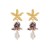occidental style exaggerating wind imitate Pearl starfish earrings lady fashion Earring Bohemia