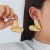 occidental style exaggerating textured samll love Metal high earrings temperament ear stud