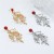 occidental style leaves Alloy pendant resin beach summer wind earrings fashion samll style