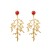 occidental style leaves Alloy pendant resin beach summer wind earrings fashion samll style