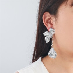 occidental style exaggerating Alloy brief flowers earrings samll wind Earring fa..
