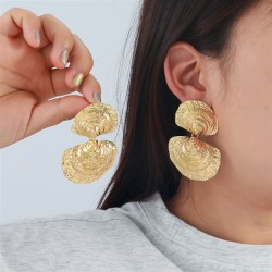 occidental style exaggerating fashion multilayer Shells Alloy lady earrings brie..