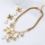 occidental style love butterfly petal starfish multilayer necklace earrings set beach summer wind imitate Pearl