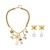 occidental style love butterfly petal starfish multilayer necklace earrings set beach summer wind imitate Pearl