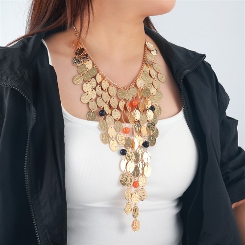 occidental style multilayer weave long style summer beach wind necklace woman samll leisure clavicle chain