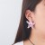 occidental style starfish woman high flowers print earrings all-Purpose temperament woman Earring