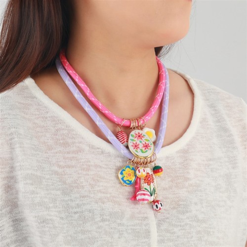 occidental style exaggerating fashion flowers multilayer pendant necklace personality lady bag samll flowers fashio