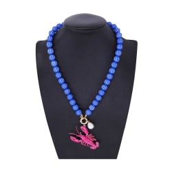 fashion trend beach wind Alloy enamel pendant beads necklace all-Purpose Style..