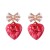 trend samll temperament high diamond bow three-dimensional pattern love all-Purpose fashion brief earring