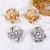 Irregular pattern fashion temperament imitate Pearl Metal flowers exaggerating lady earrings Earring