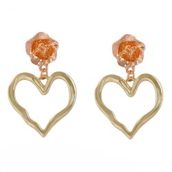 brief all-Purpose hollow love ear stud woman fashion trend personality high cr..