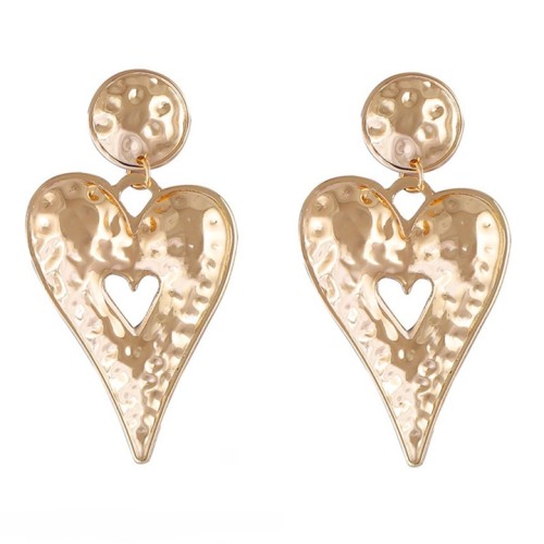 fashion brief trend unique samll pattern hollow exaggerating love pendant Earring all-Purpose atmospheric style
