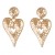 fashion brief trend unique samll pattern hollow exaggerating love pendant Earring all-Purpose atmospheric style