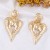 fashion brief trend unique samll pattern hollow exaggerating love pendant Earring all-Purpose atmospheric style