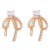fashion temperament all-Purpose zircon love bow flower ear stud high sweet Earring