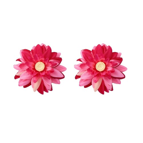 same style trend personality wind Cloth big flowers ear stud fashion all-Purpose fresh sweet style Earring