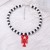 occidental style beach wind personality fashion all-Purpose trend black beads Alloy pendant necklace