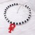 occidental style beach wind personality fashion all-Purpose trend black beads Alloy pendant necklace