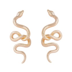 fashion samll Alloy pattern snake exaggerating Earring all-Purpose personality..